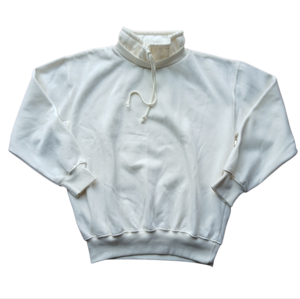 Sports Accents Men's Size Medium White Turtleneck Sweatshirt
